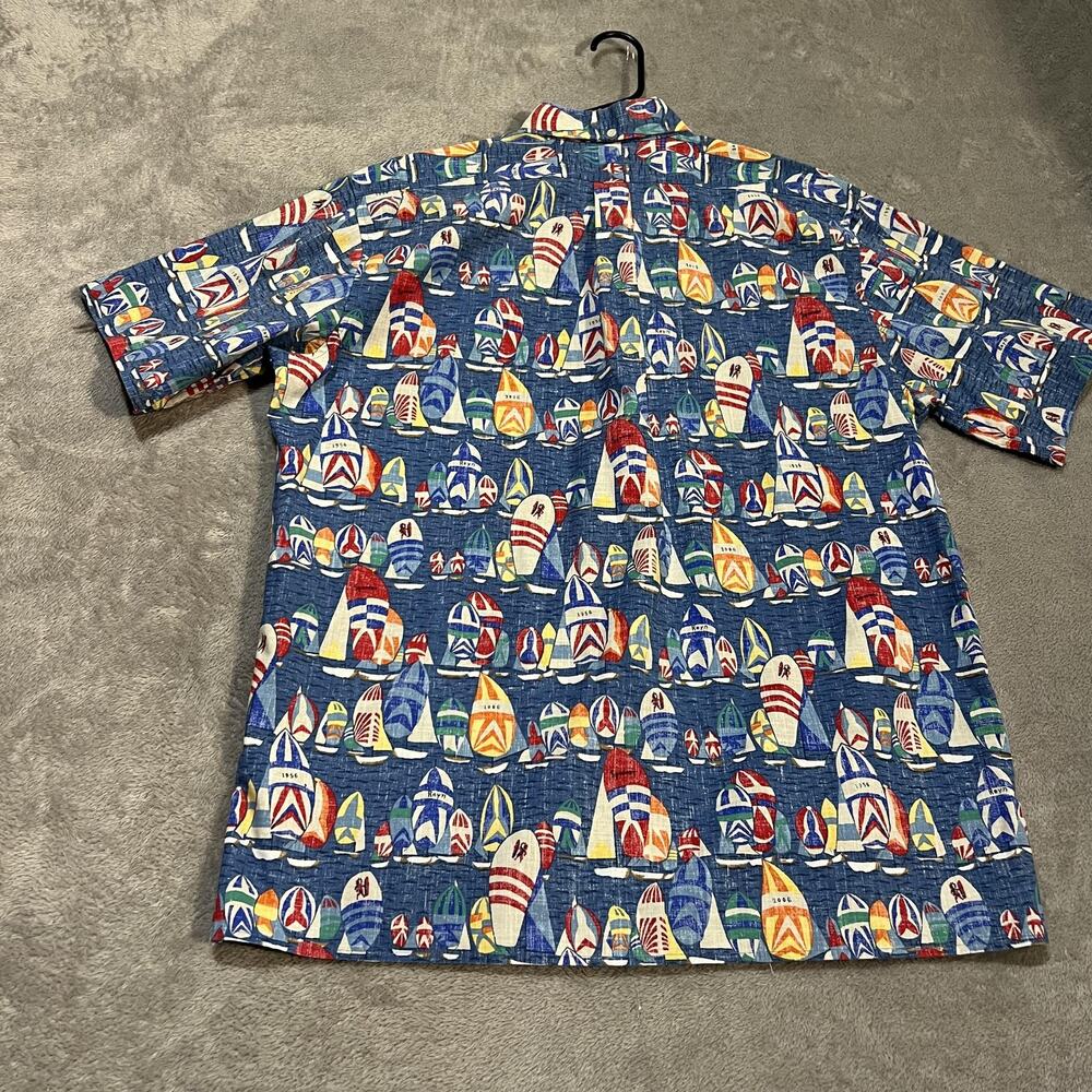 Reyn Spooner Shirt Mens XL Sailboat Print Hawaiian Traditions 50th Anniversary - Picture 6 of 7